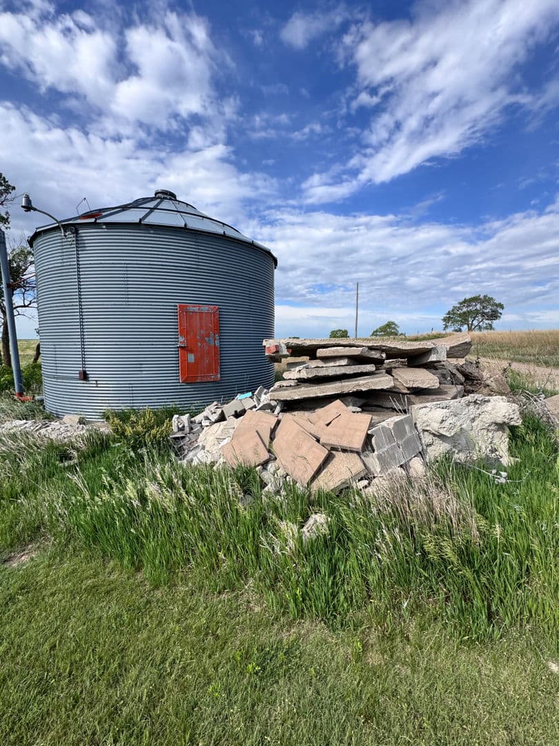 Concrete Rubble Hauled Away Near Ansley - Space Restored