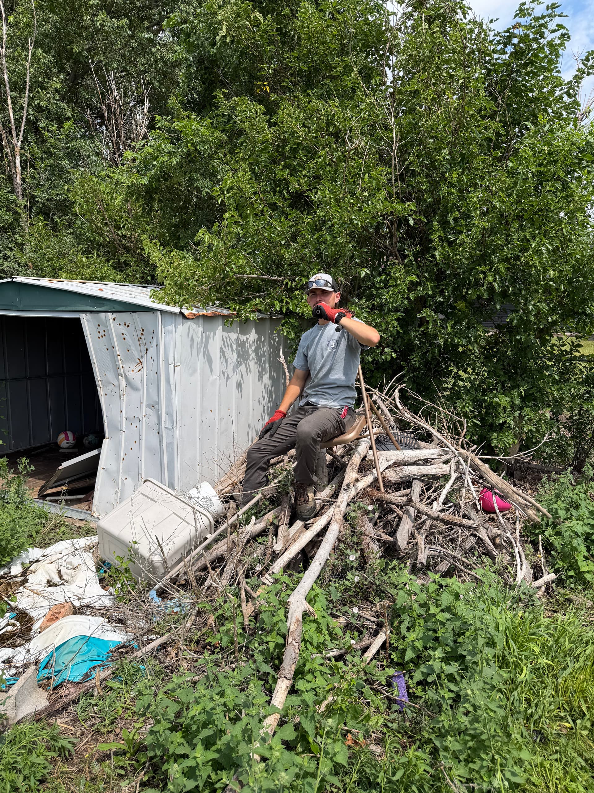 Overgrown Yard and Garage Cleanout in Lexington image