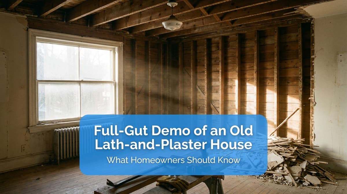 Full-Gut Demo of an Old Lath-and-Plaster House image